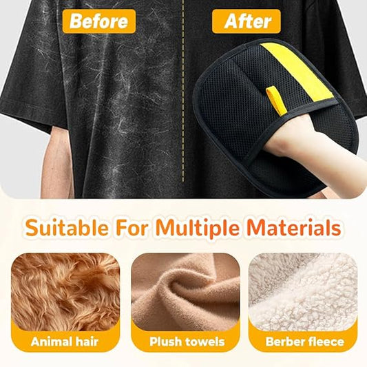 Pet Hair Removal Glove, Pet Hair Remover Glove, Electrostatic Gloves Pet Hair Lint Rolls into Strips, Dog and Cat Hair Remover Tool for Furniture, Car, Couch, Carpet, Clothes
