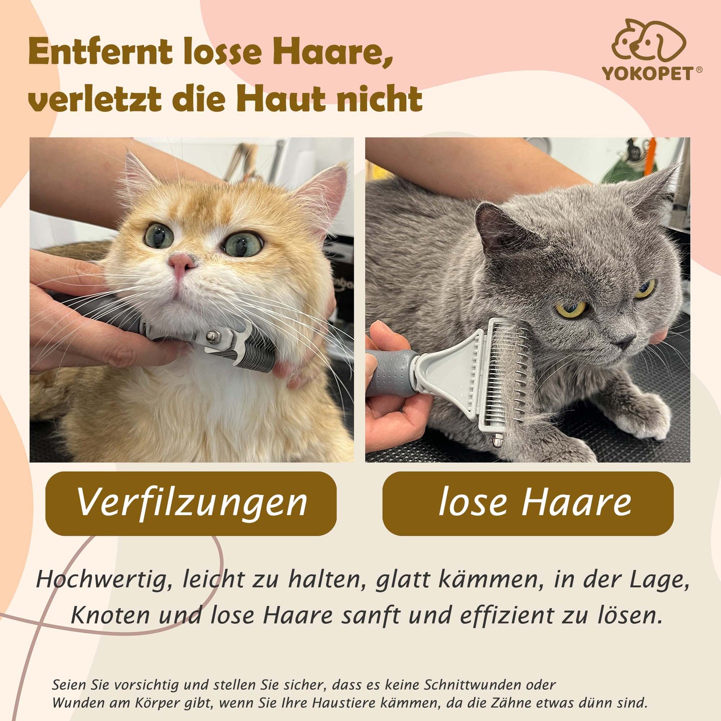 Cat Brush for Hair Removal Cat Brush Long Hair Cat Brush Short Hair Undercoat Brush Cat Against Tangles Massaging Undercoat Brush Cat