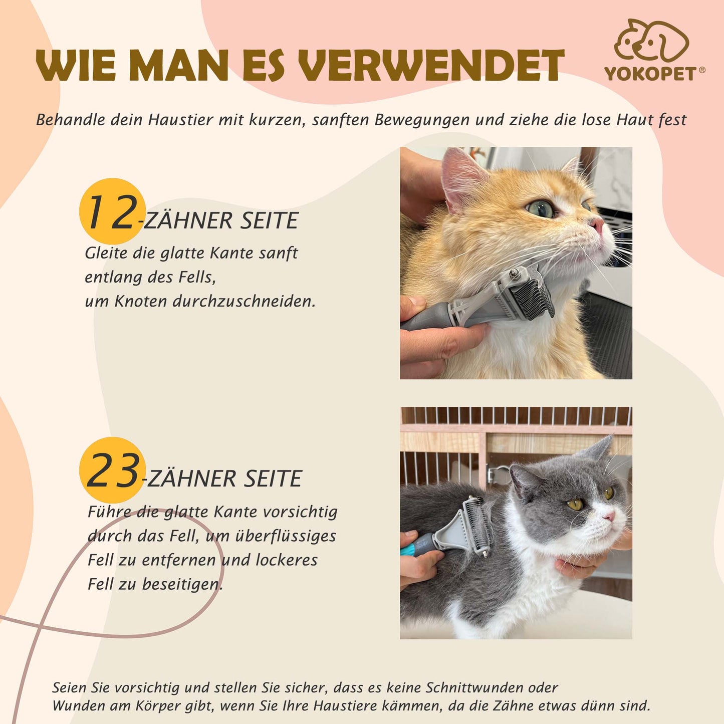 Cat Brush for Hair Removal Cat Brush Long Hair Cat Brush Short Hair Undercoat Brush Cat Against Tangles Massaging Undercoat Brush Cat