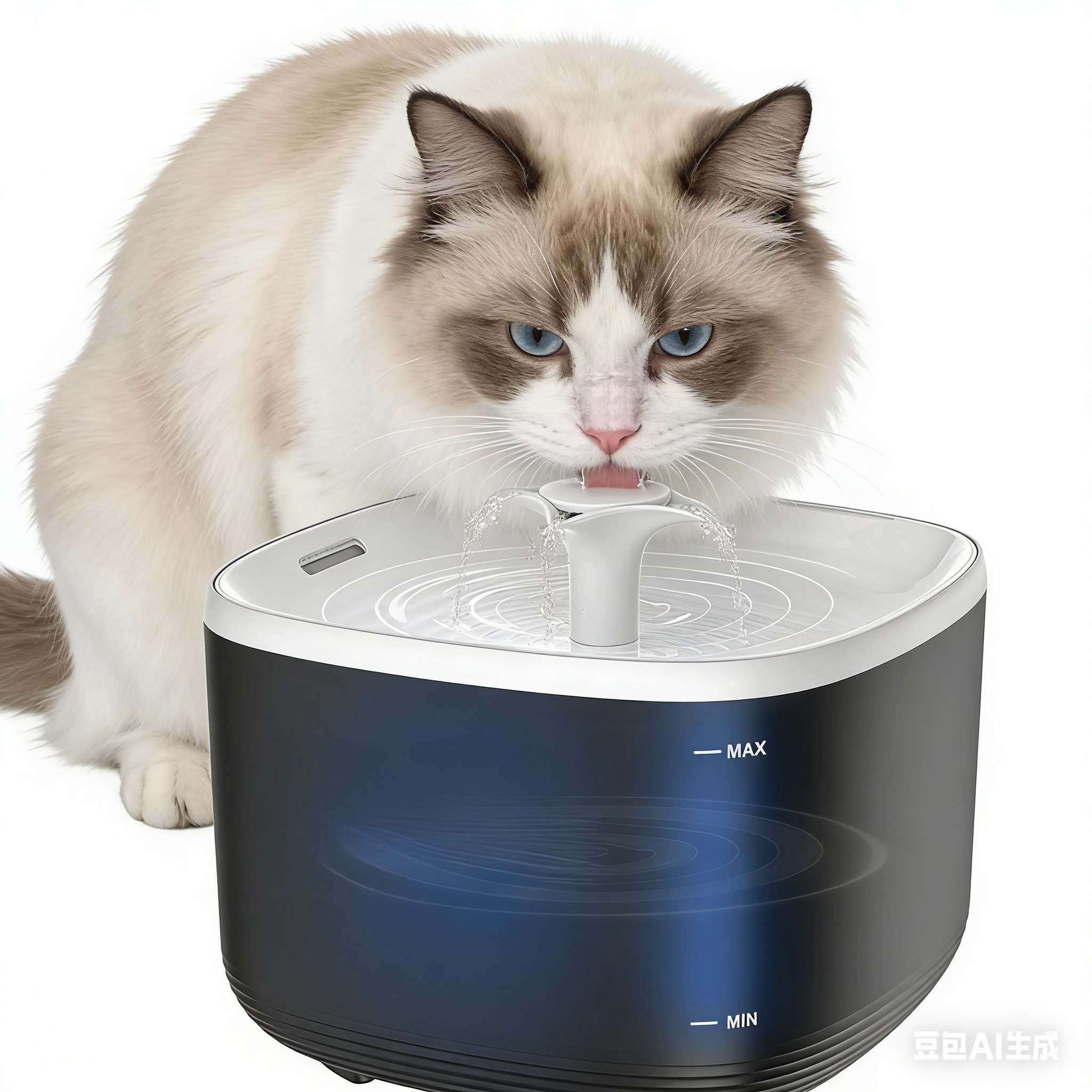 Pet Water Fountain 3L (Basic Version PW001, Black/White)