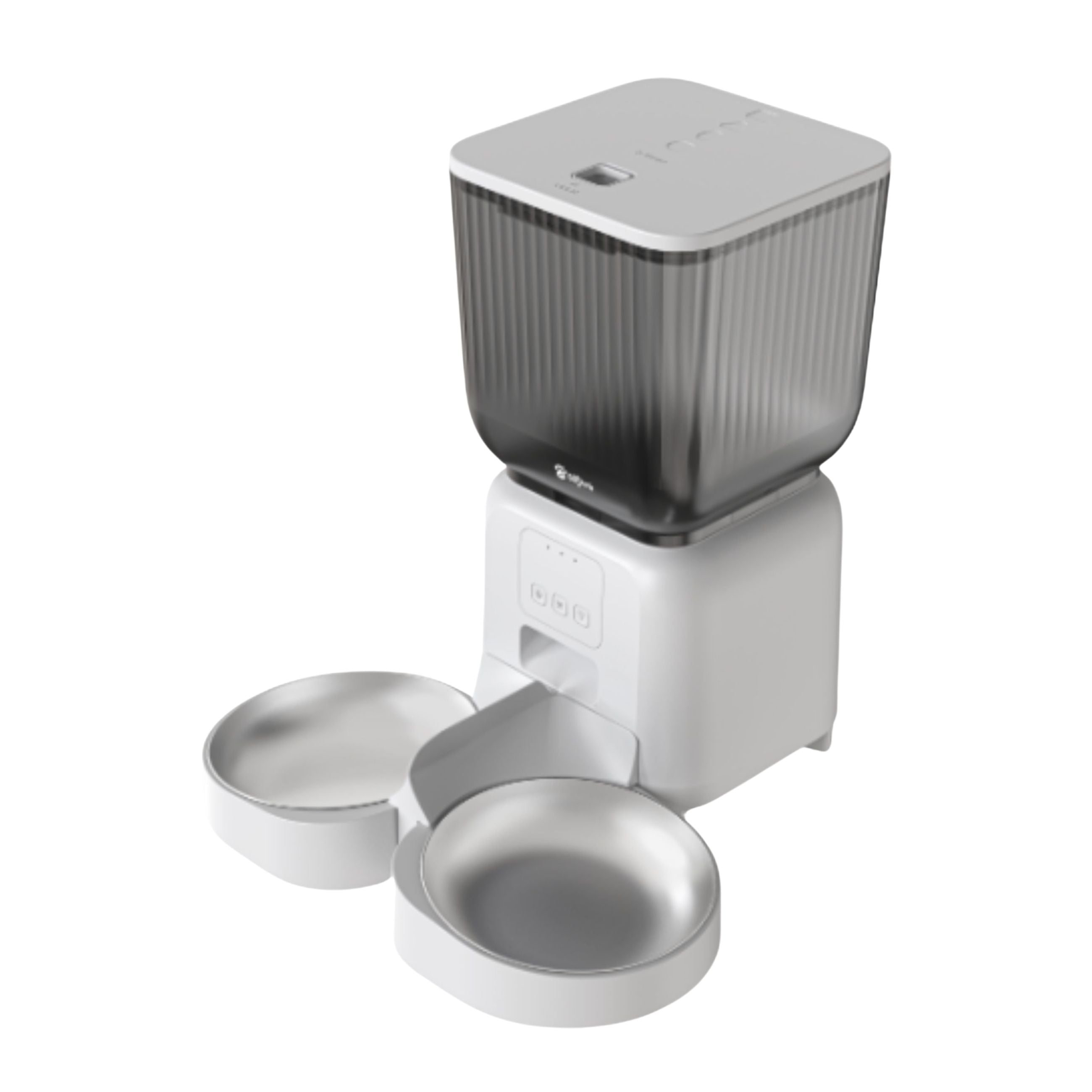 Smart Automatic Pet Feeder (WI-FI Version PF004, Black/White)