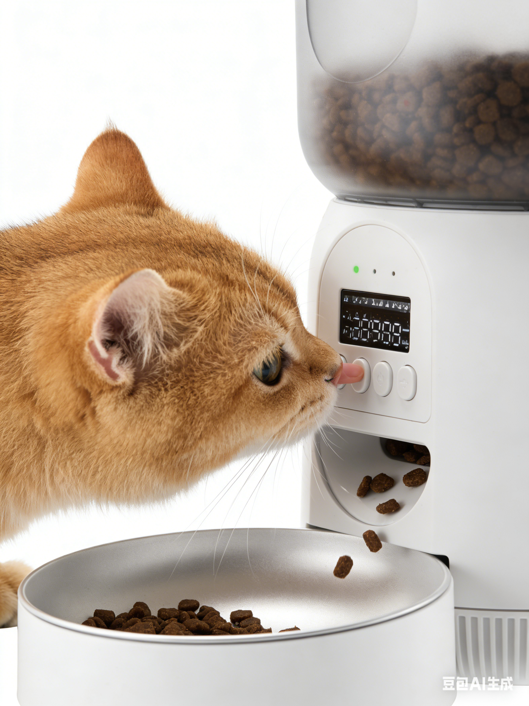 Smart Automatic Pet Feeder (Basic Model PF001, Black/White)