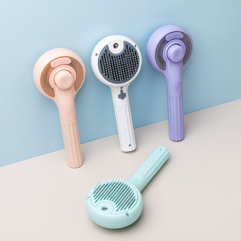2-in-1 Spray One-Click Pet Hair Removal Brush for Dog and Cat, Long and Short Hair, Undercoat Brush