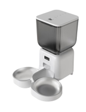 Automatic Cat Feeder Double Pet Bowl - 4.5L, APP Software Control, Voice Recording, Remote Control and Time Control
