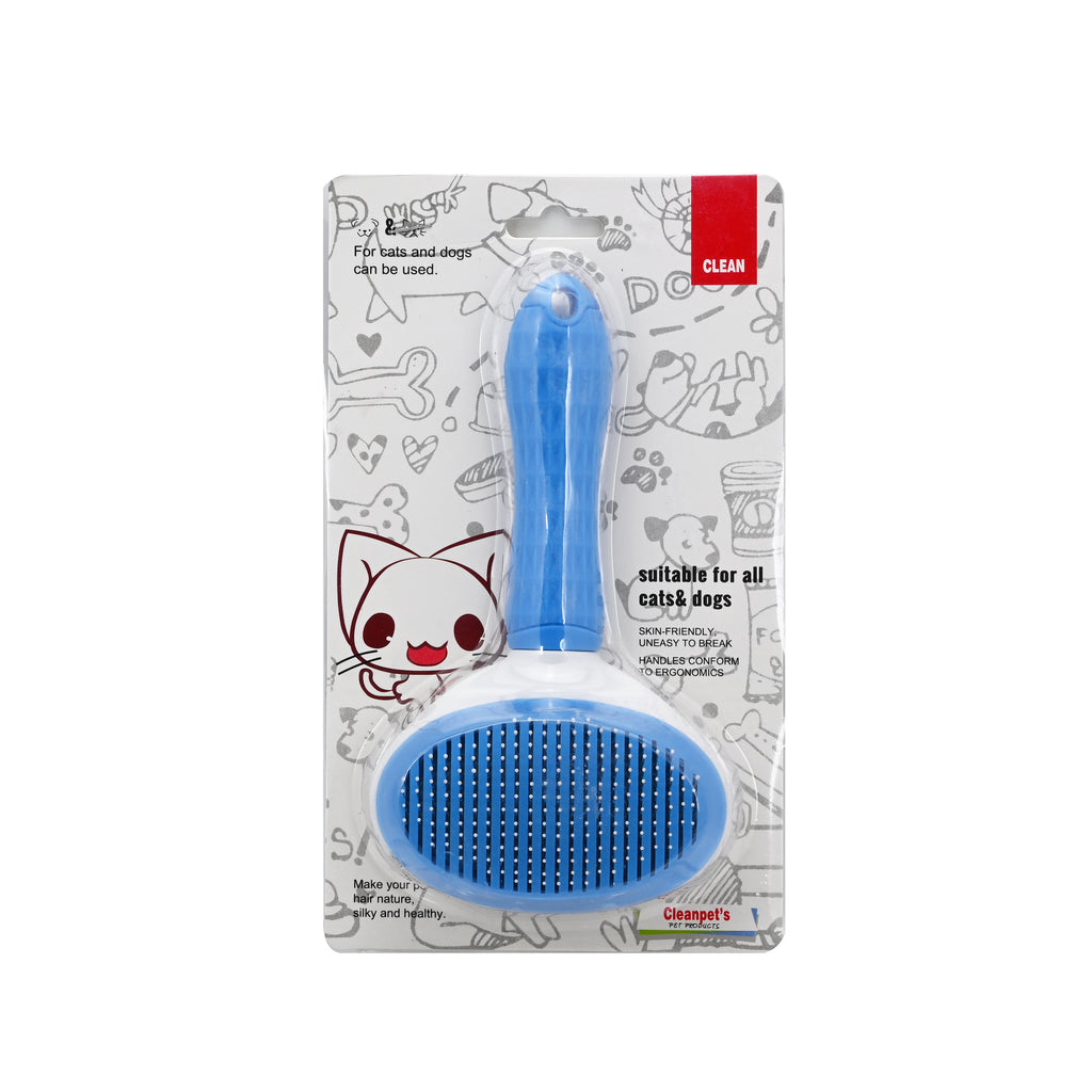 Pet Hair Brush (One-Button Self Cleaning Function, TPR Handle)