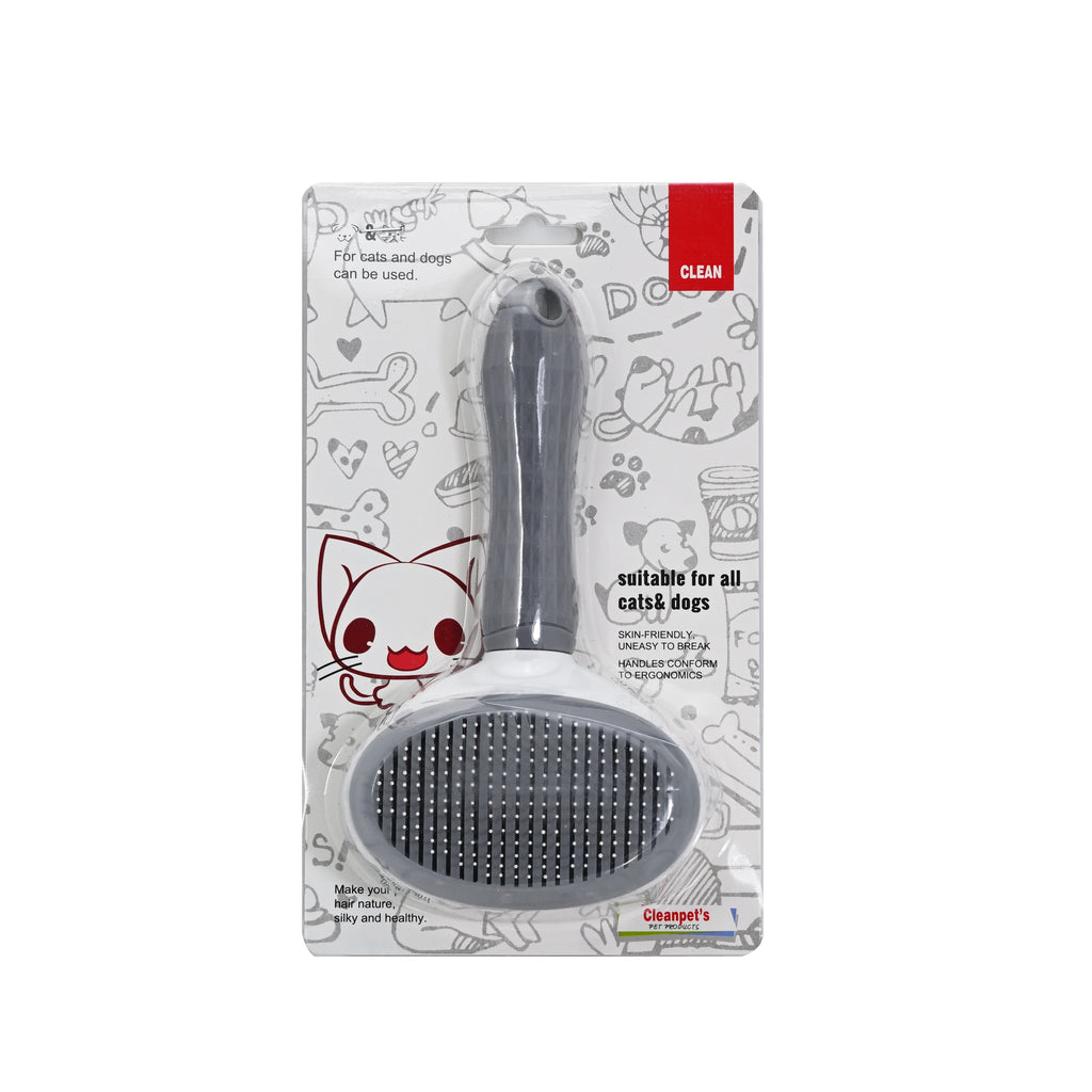 Pet Hair Brush (One-Button Self Cleaning Function, TPR Handle)