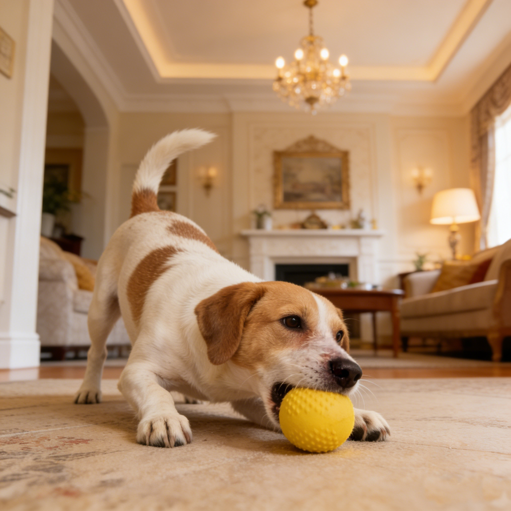 Durable Rubber Chew Ball for Aggressive Chewers – Tough Teeth Cleaning Dog Toy - 2.5/3.0 inch