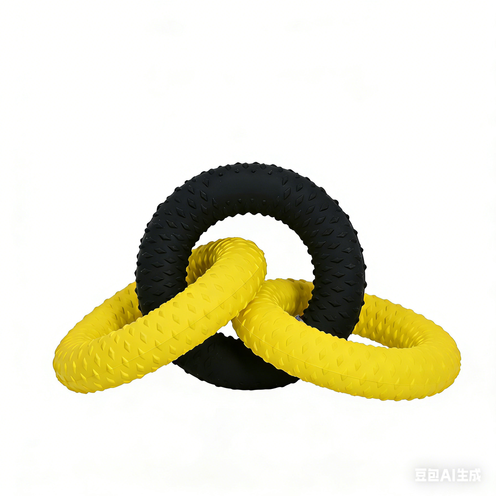 Dual-Texture Rubber Tug Toy – Durable Chew & Tug Toy for Aggressive Chewers -10cm