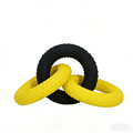 Dual-Texture Rubber Tug Toy – Durable Chew & Tug Toy for Aggressive Chewers -10cm