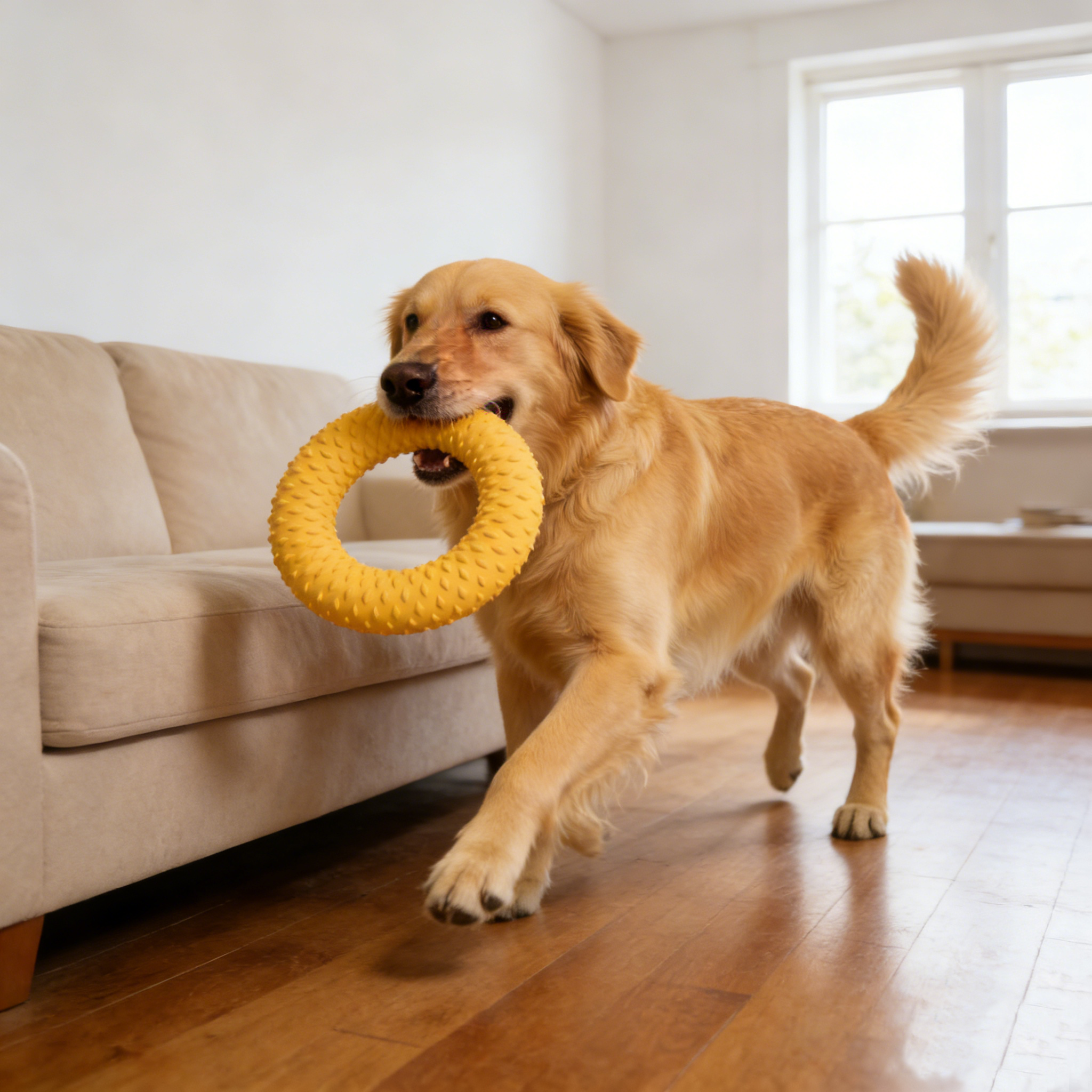 Durable Interactive Dog Chew Toy for Large & Medium Breeds - Teeth Cleaning Pet Play Toy