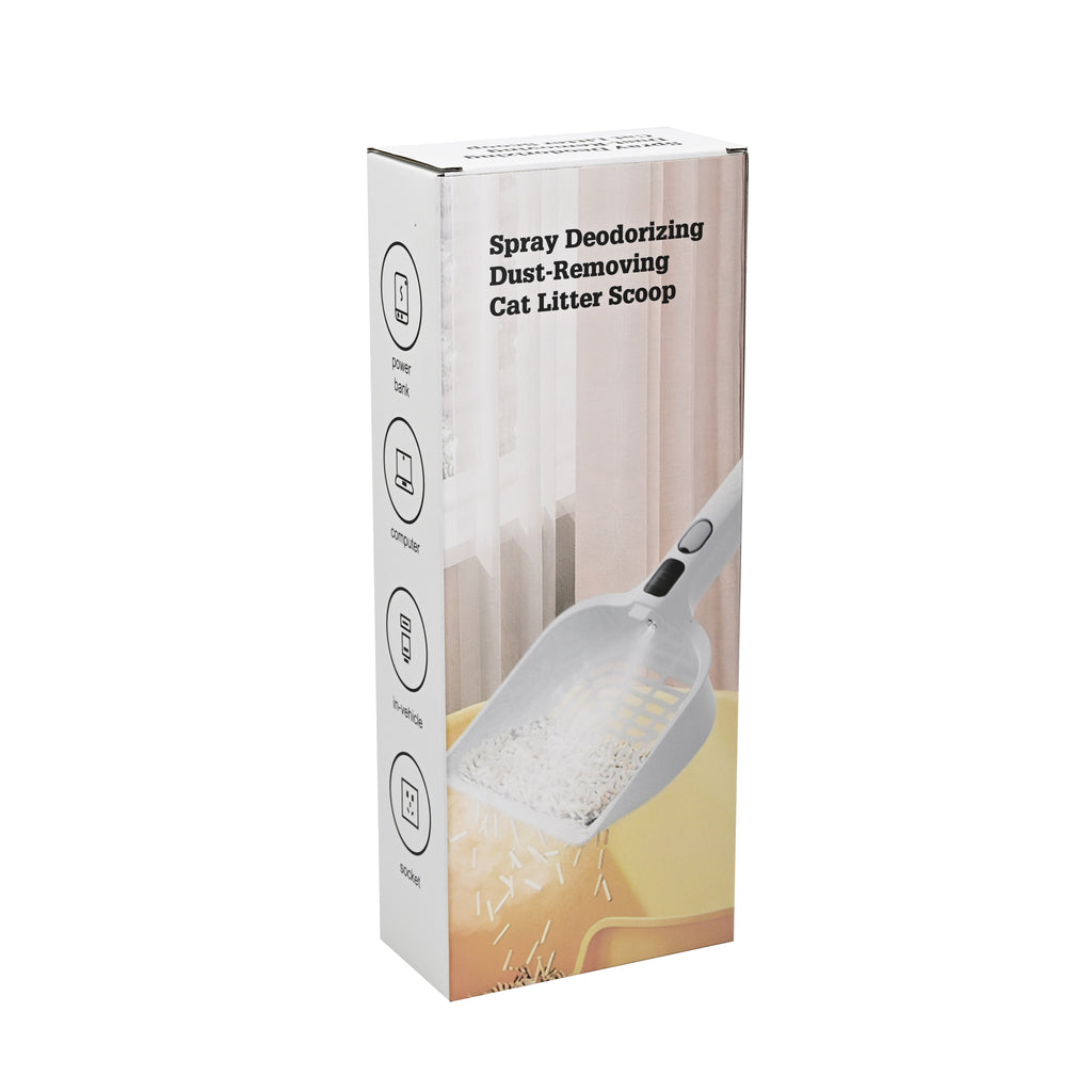 Deodorizing & Dust-Free Spray Cat Litter Scoop
