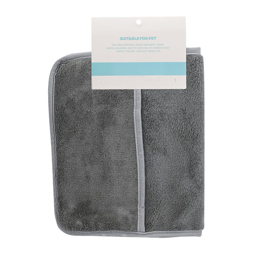 300GSM Polyester-Nylon Coral Fleece Pet Mat 52x30cm Brushed Binding with 30x15cm Side Pocket
