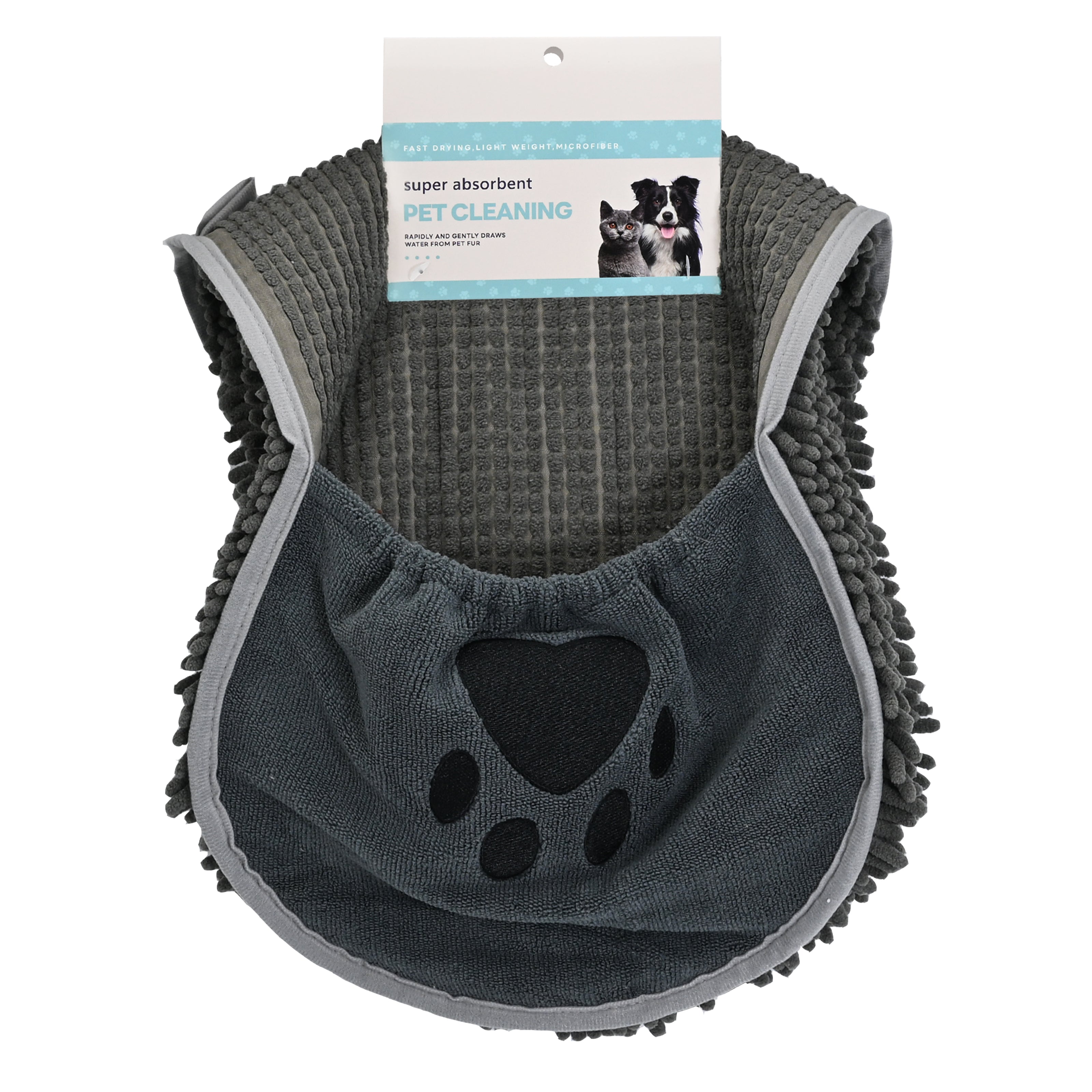 1300GSM 100% Polyester Chenille Pet Mat 80x35cm | Brushed Binding & Terry Cloth Side Pocket