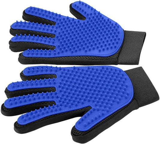 Pet Hair Remover Gloves - Gentle Shedding Brushes for Dogs, Cats & Horses with Long and Short Hair
