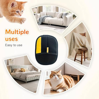 Pet Hair Removal Glove, Pet Hair Remover Glove, Electrostatic Gloves Pet Hair Lint Rolls into Strips, Dog and Cat Hair Remover Tool for Furniture, Car, Couch, Carpet, Clothes