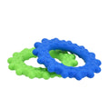 Sun-Shaped Dog Chew Rings, Textured Teething Toys for Puppies &amp; Small Dogs, Durable Rubber Chew Toys for Dental Care & Interactive Play