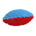 Plush Chenille Dog Football Toy: Squeaky Crinkle Chew & Fetch Toy for Small to Medium Dogs - 7.0/8.5 inch