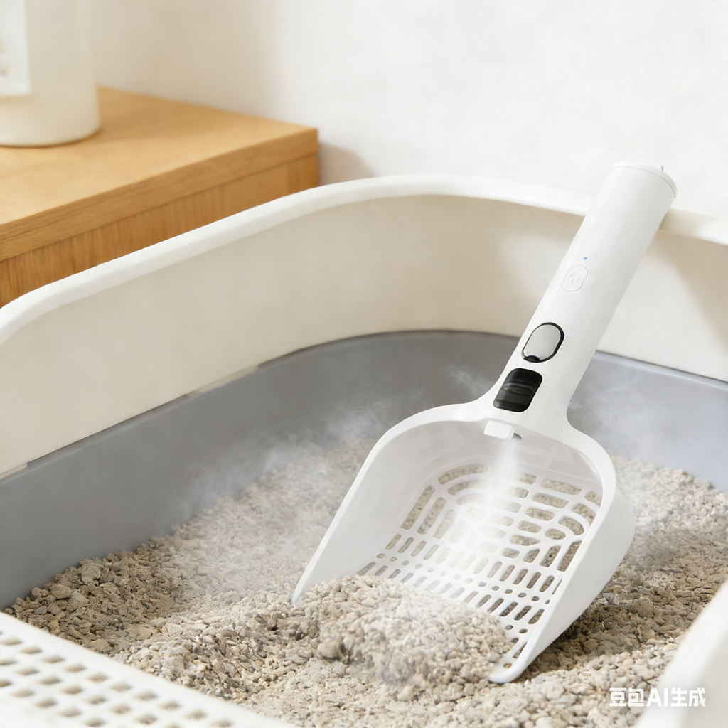 Deodorizing & Dust-Free Spray Cat Litter Scoop