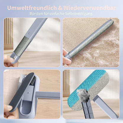 4 In 1 Hair Removal Carpet Brush, Lint Roller Pet Hair, Lint Brush Pet Hair, Pet Hair Pickup, with Small Brush, for Bed Sheets, Carpets, Clothing