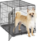 Dog Crate Dog Kennel Cage with Single Door, Includes Leak-Proof Pan, Floor Protecting Feet, Divider Panel