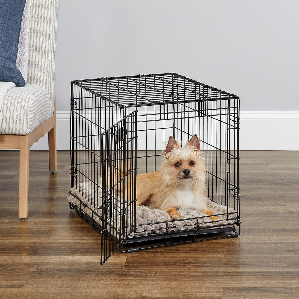 Dog Crate Dog Kennel Cage with Single Door, Includes Leak-Proof Pan, Floor Protecting Feet, Divider Panel