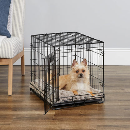 Dog Crate Dog Kennel Cage with Single Door, Includes Leak-Proof Pan, Floor Protecting Feet, Divider Panel