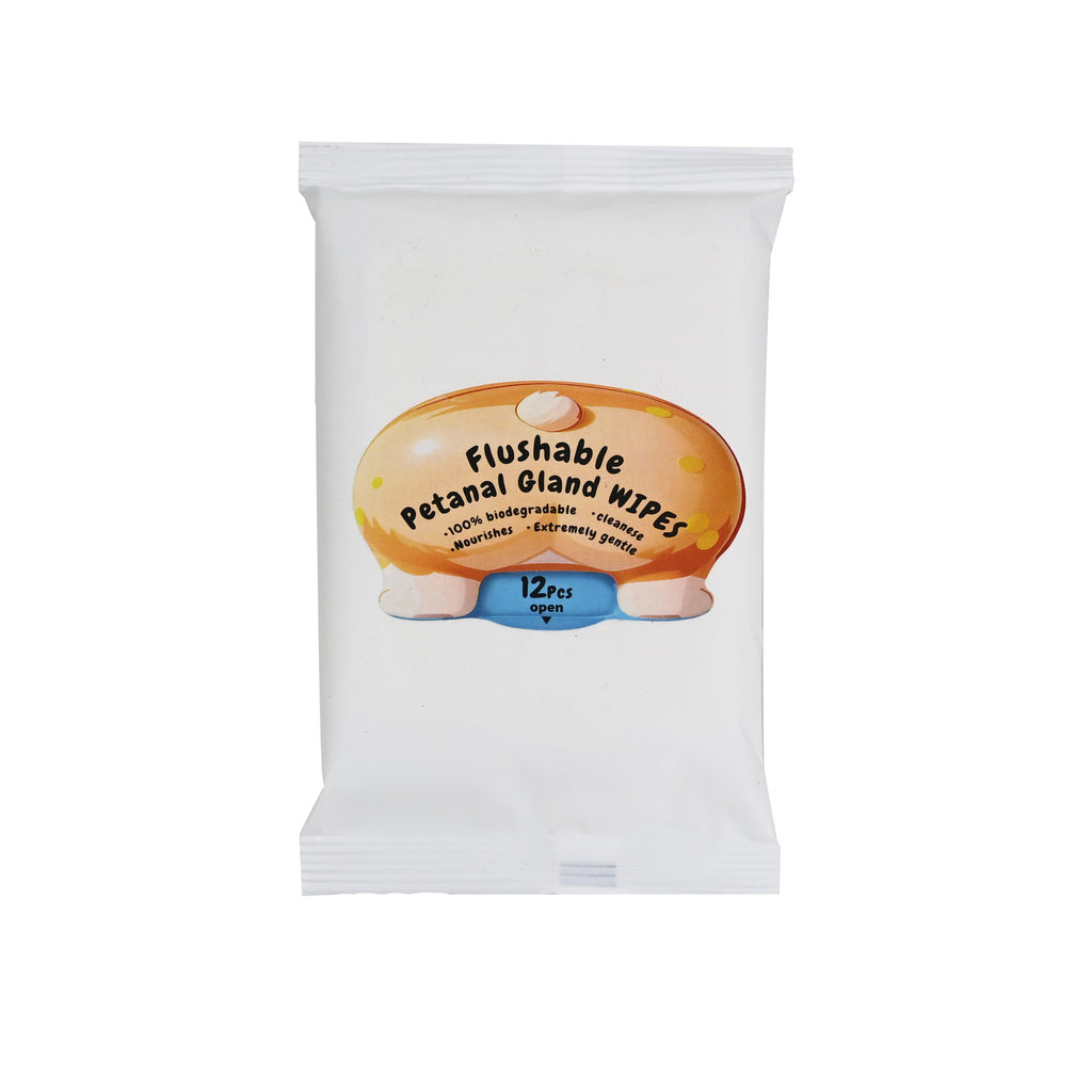 Pet Flushable Petanal Gland Wipes 12-Piece
