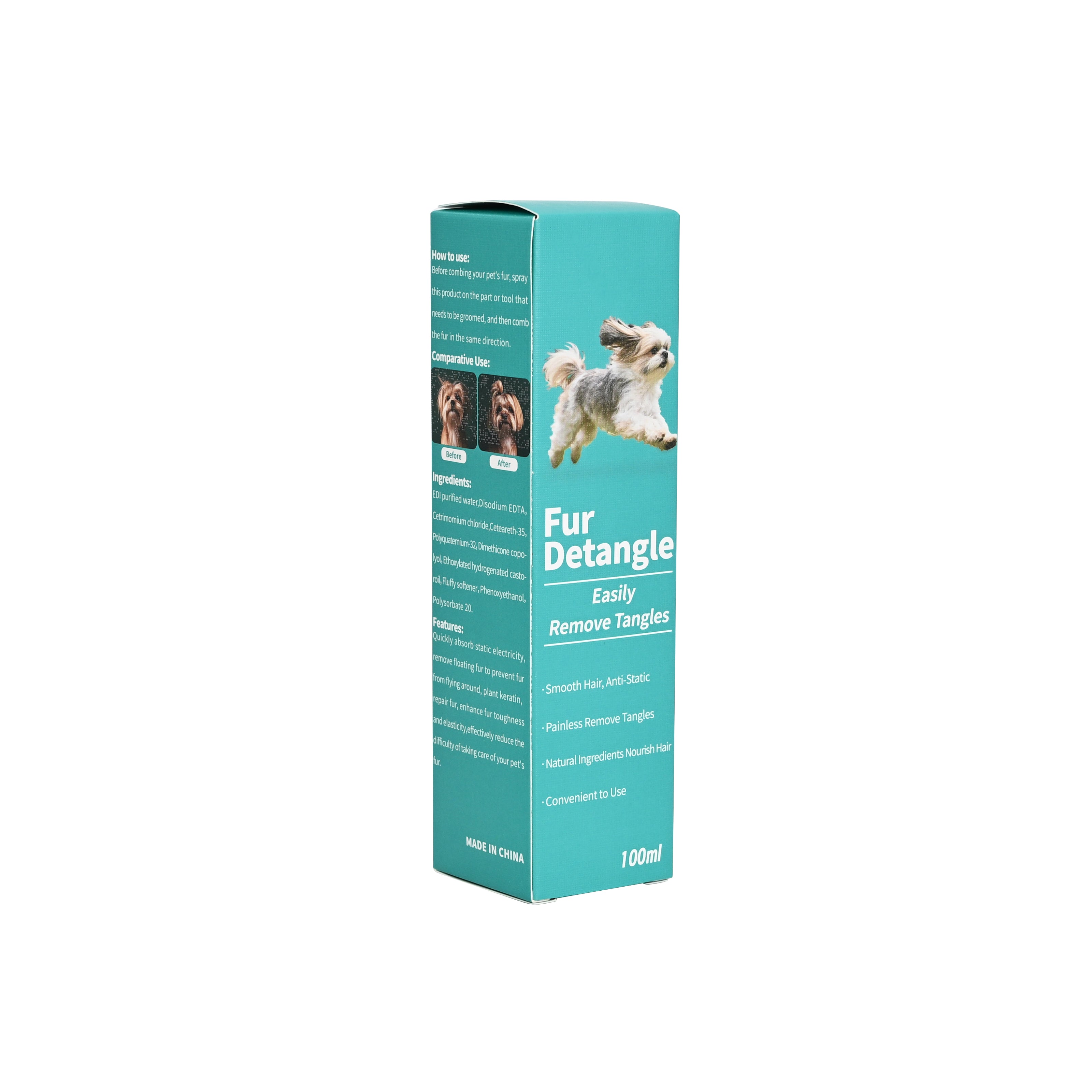 Pet Fur Detangler Spray 100ml, 1-Piece