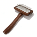 Walnut Wood Slicker Brush for Pets (Model No. 90177S, 90168M, 90178L)