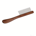 Walnut Wood Pet Comb for Pets (Model No. 90175F, 90176W)