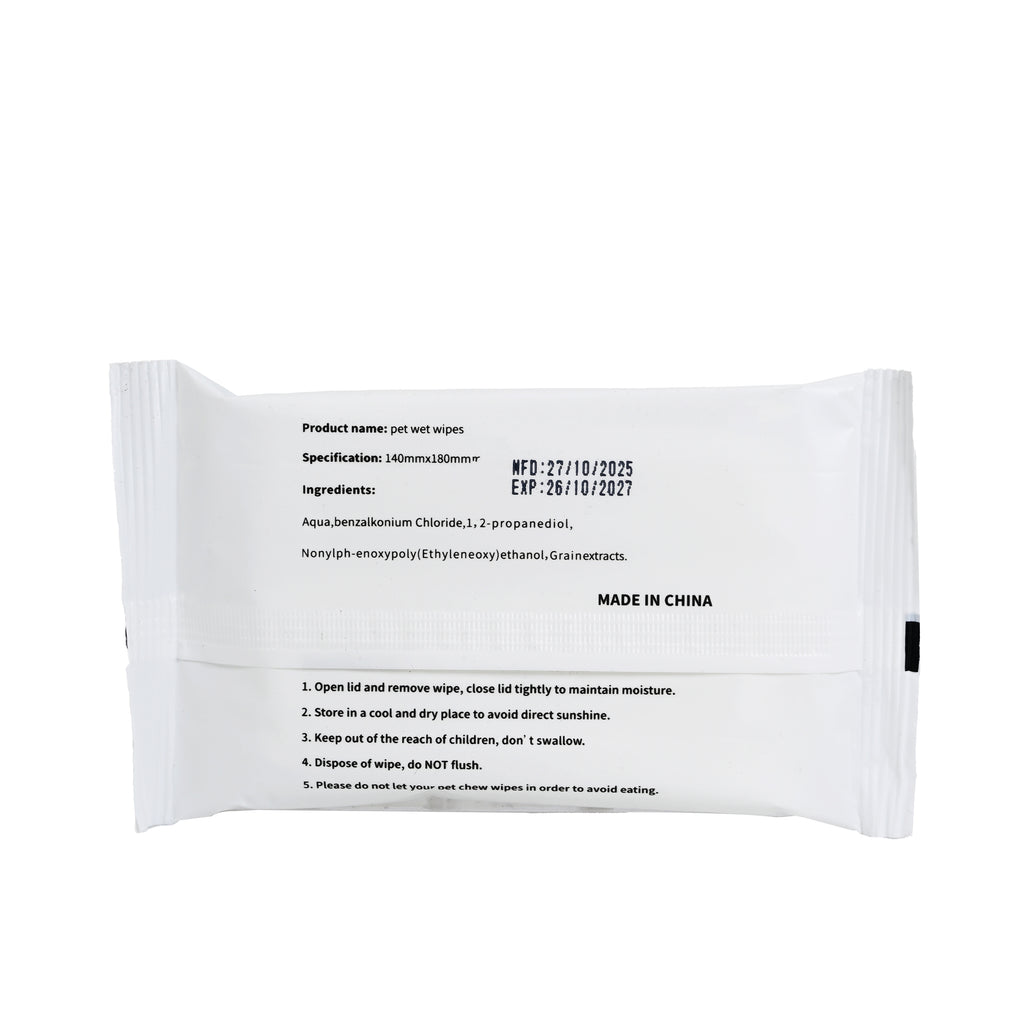 Pet Cleaning Wet Wipes 10-Piece