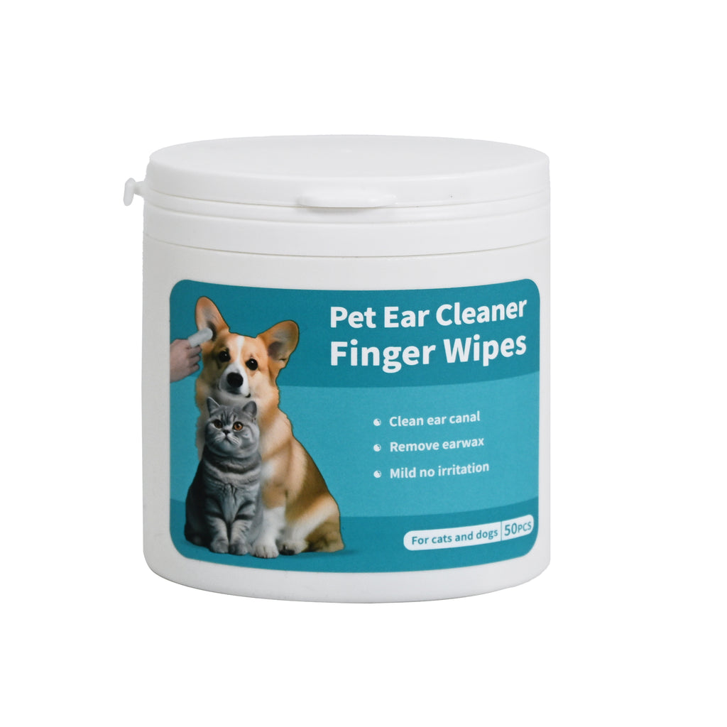 Pet Ear Cleaning Finger Wipes 50-Piece