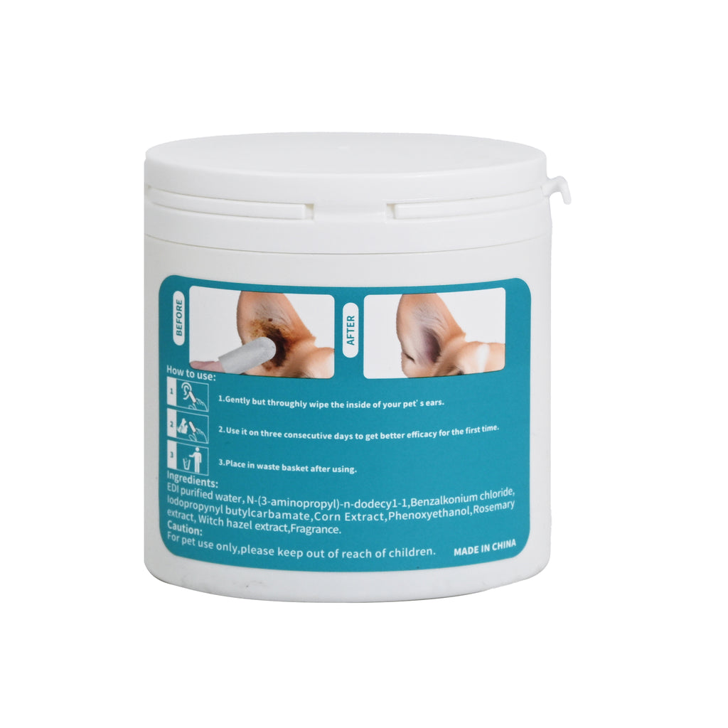 Pet Ear Cleaning Finger Wipes 50-Piece