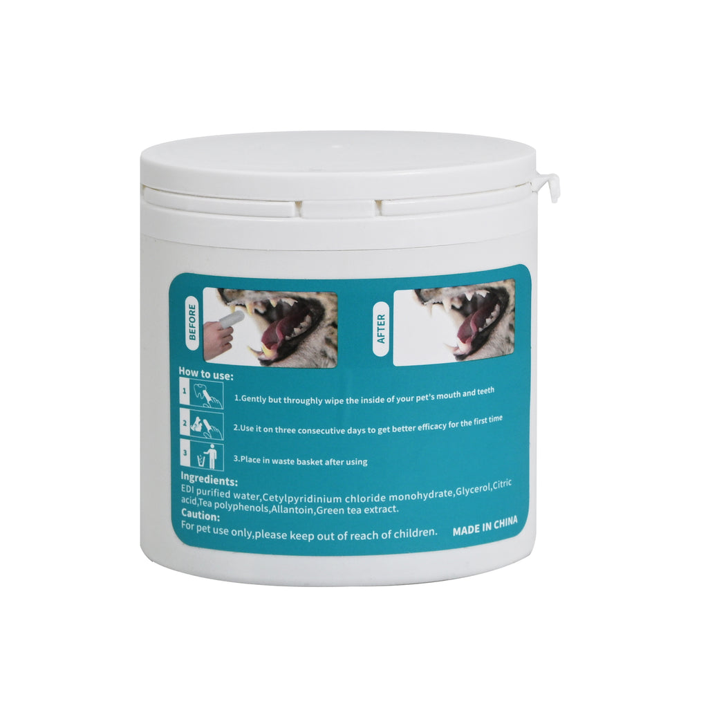Pet Teeth Cleaning Finger Wipes 50-Piece