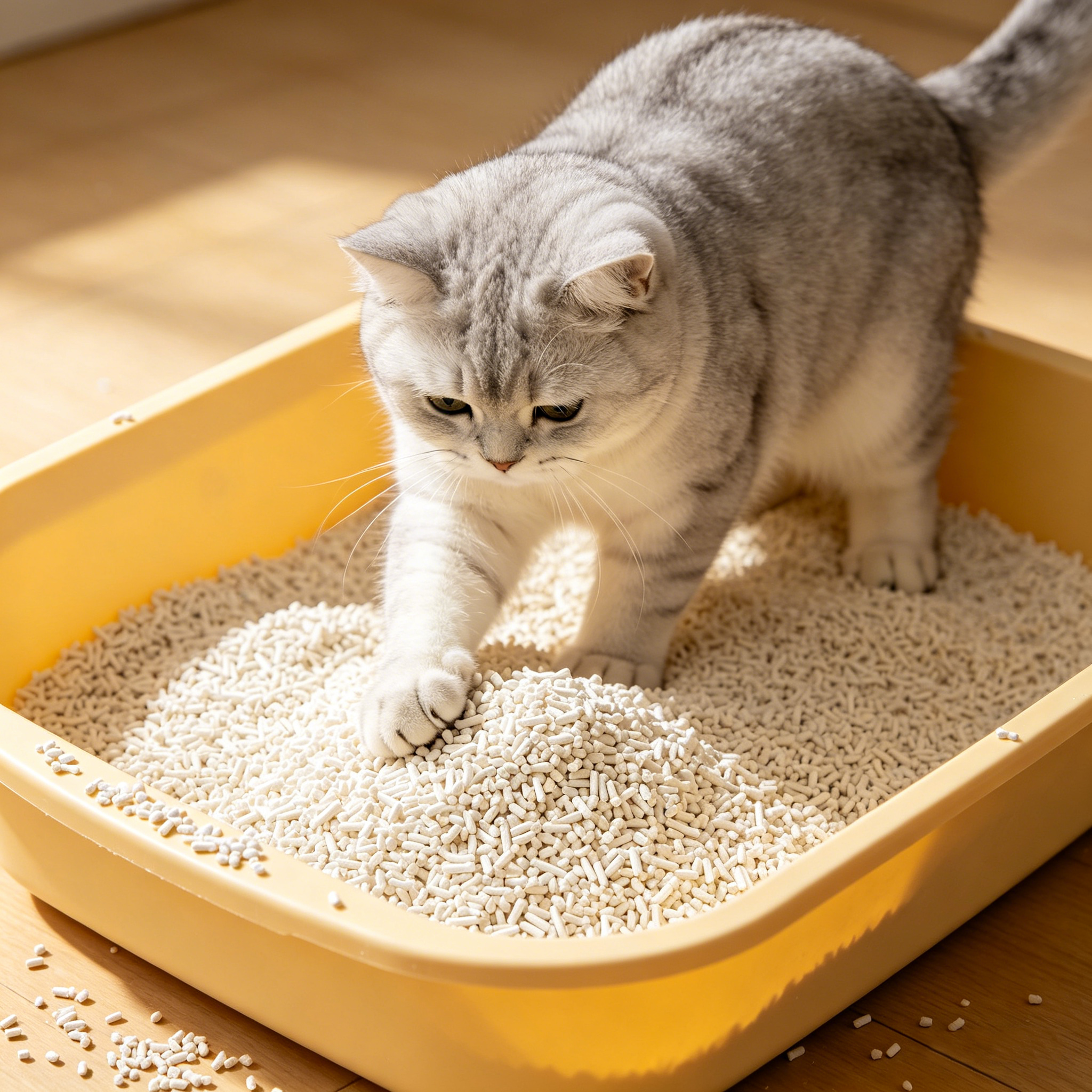 Tofu Cat Litter - Low-Dust, Natural Ingredients, Water Absorption & Easy Cleanup